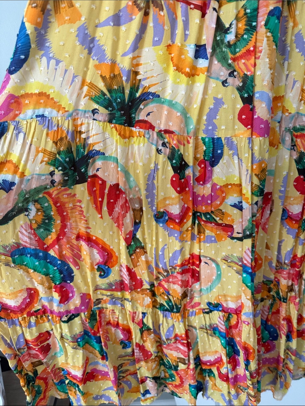 FARM Rio Yellow Tropical Maxi Dress with Multicolor Print - Picture 6 of 7